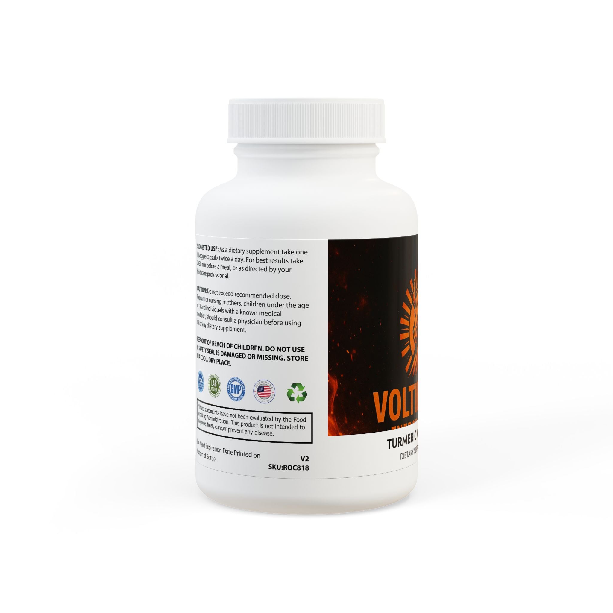 Turmeric with Black Pepper Fruit Extract Supplement (60 Capsules)