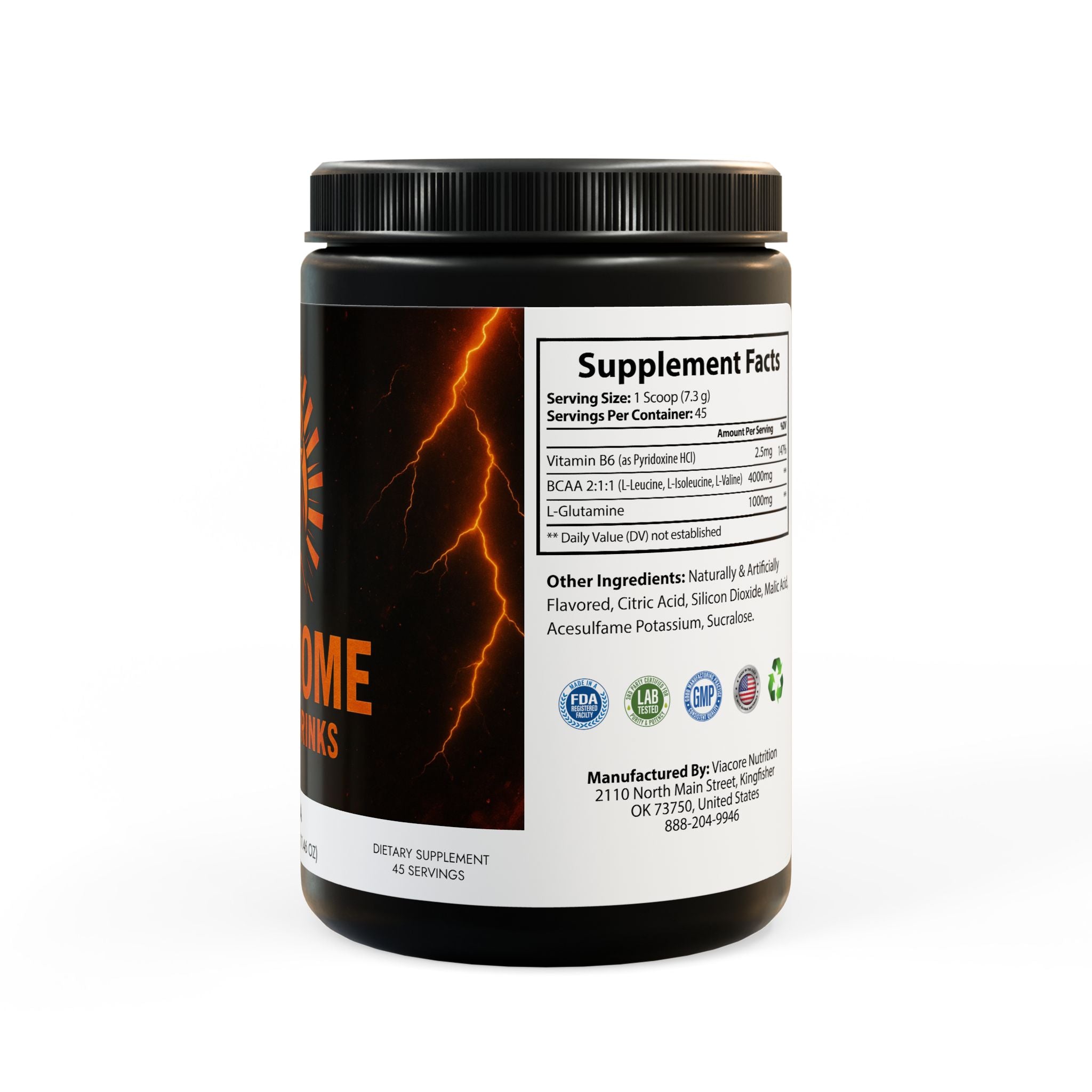 BCAA Supplement, Watermelon (325g, 11.46oz, 45 servings)