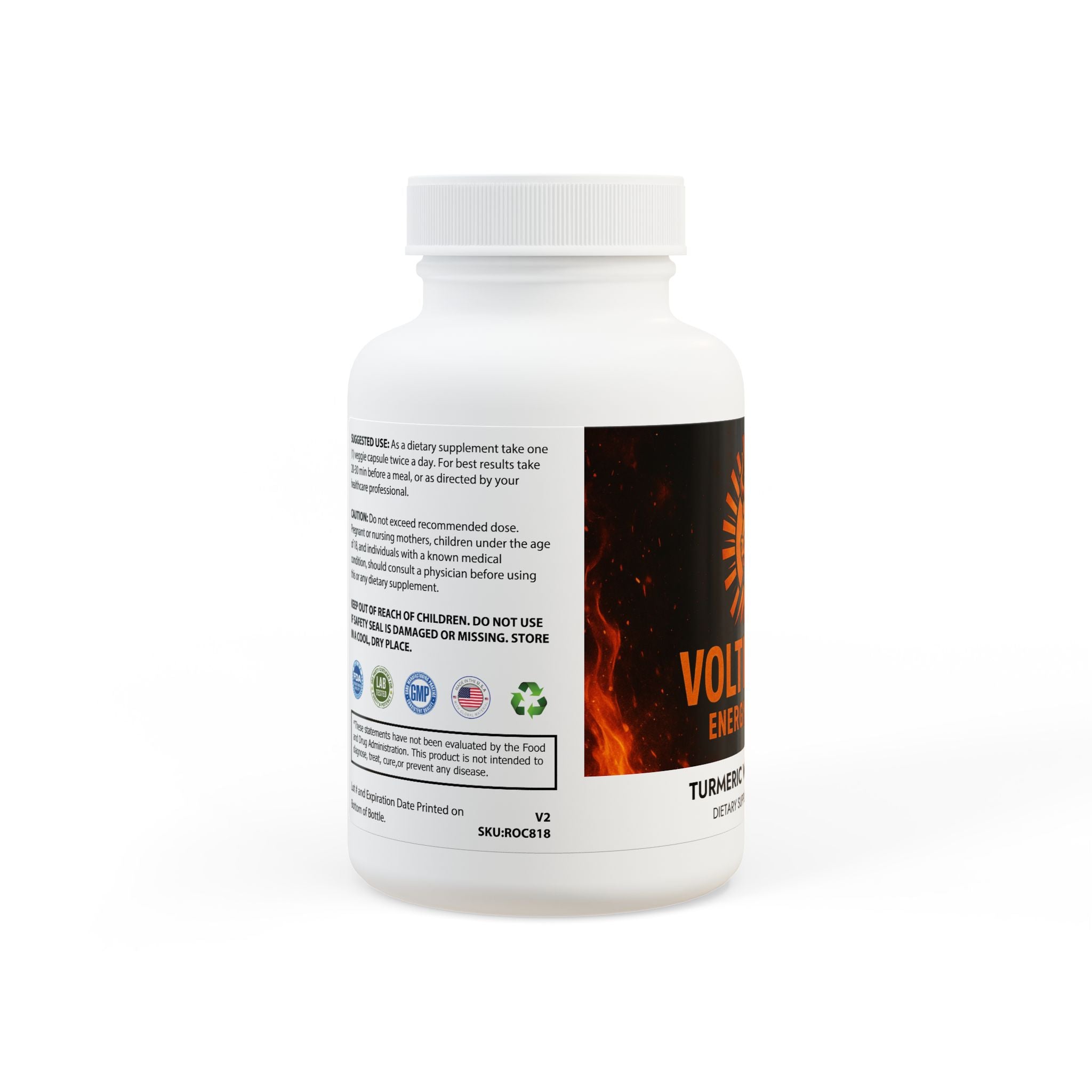 Turmeric with BioPerine® (Black Pepper Fruit Extract) Supplement (60 Capsules)